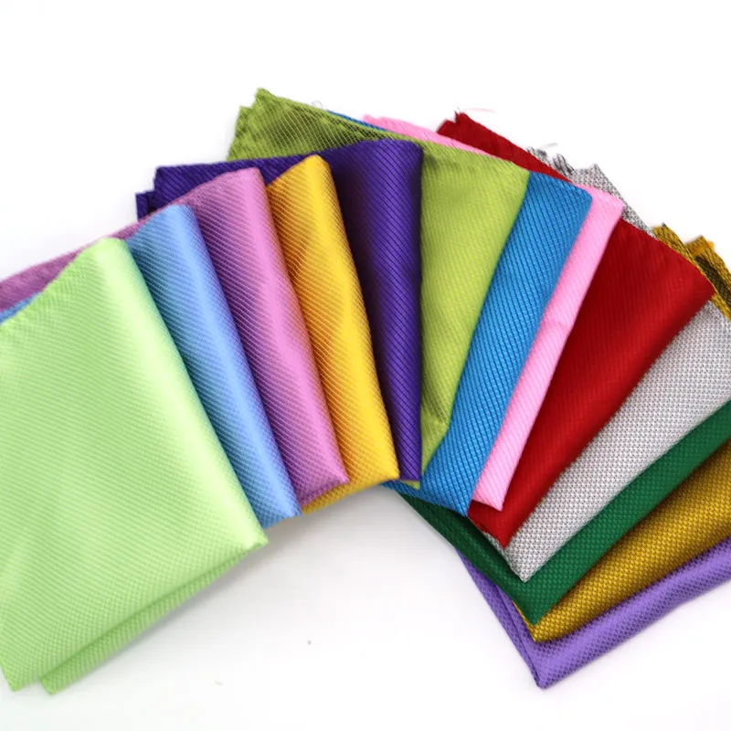Mixed 26pcs/ Lot Luxury Men's Handkerchief Solid Color Hankies Hanky Business Pocket Square Chest Towel