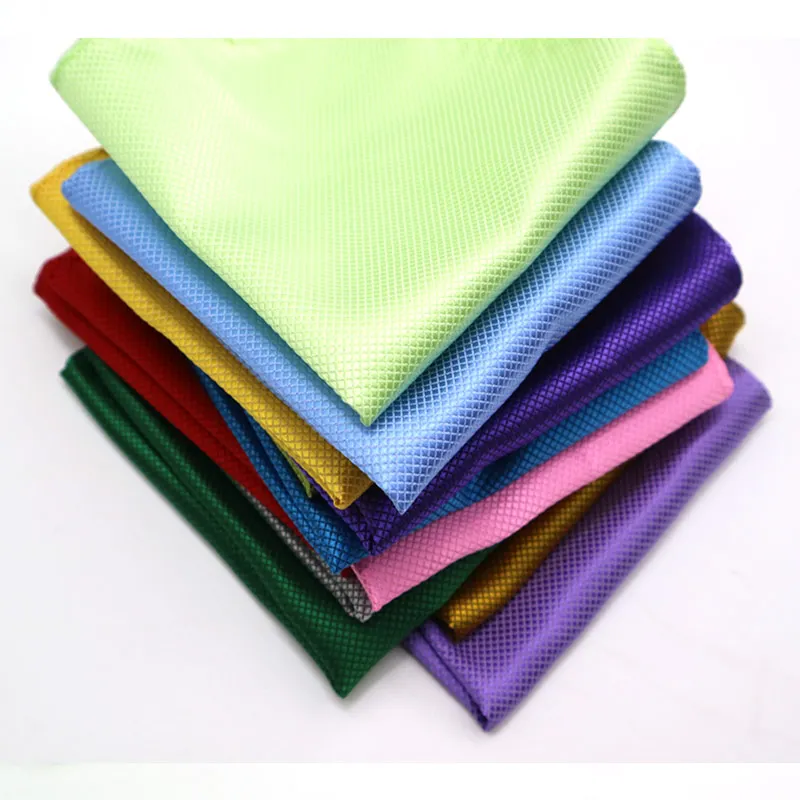 Mixed 26pcs/ Lot Luxury Men's Handkerchief Solid Color Hankies Hanky Business Pocket Square Chest Towel
