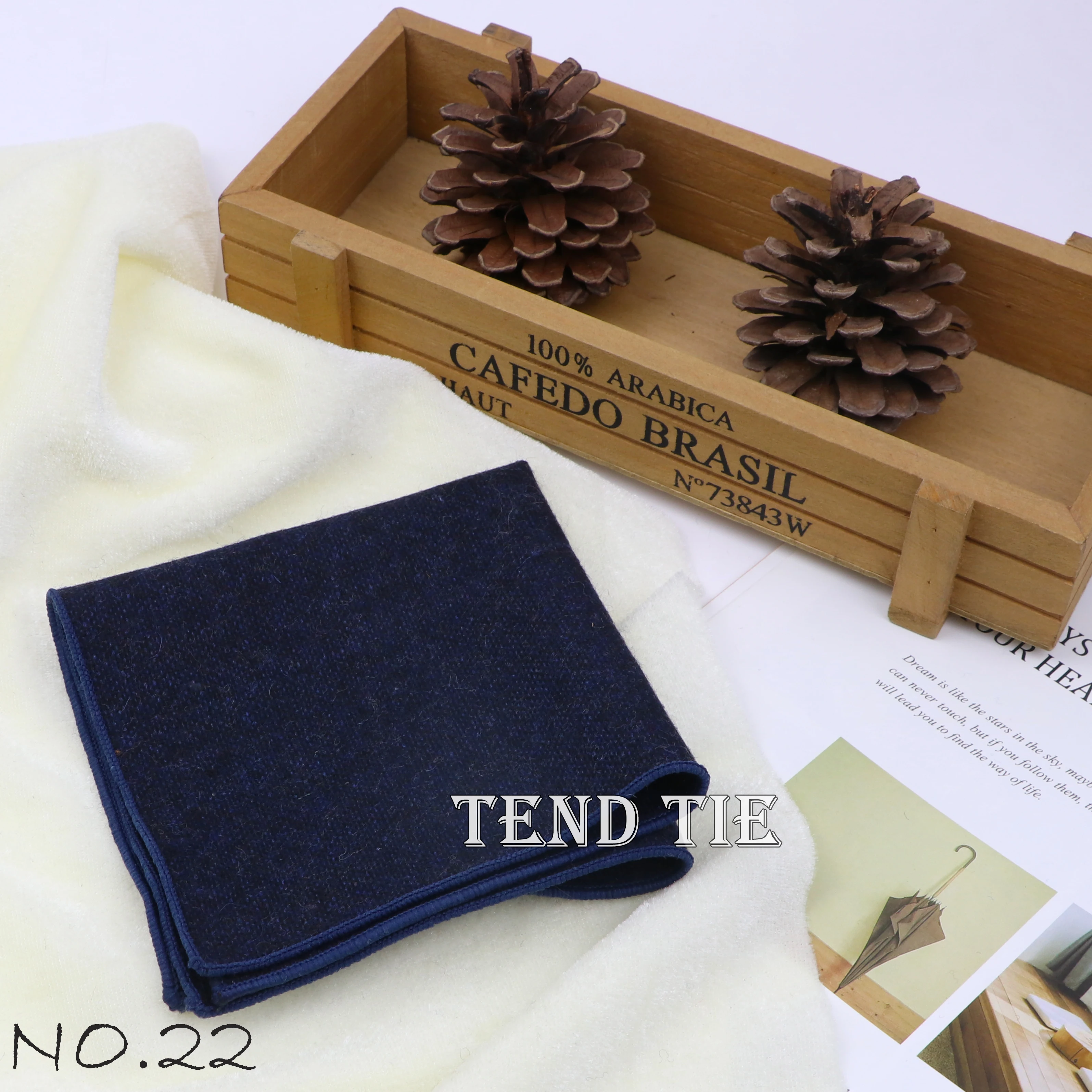 Men's and Women's Sunshine Style Wool Pocket Square Color Handkerchief Leisure Scarf 23cm