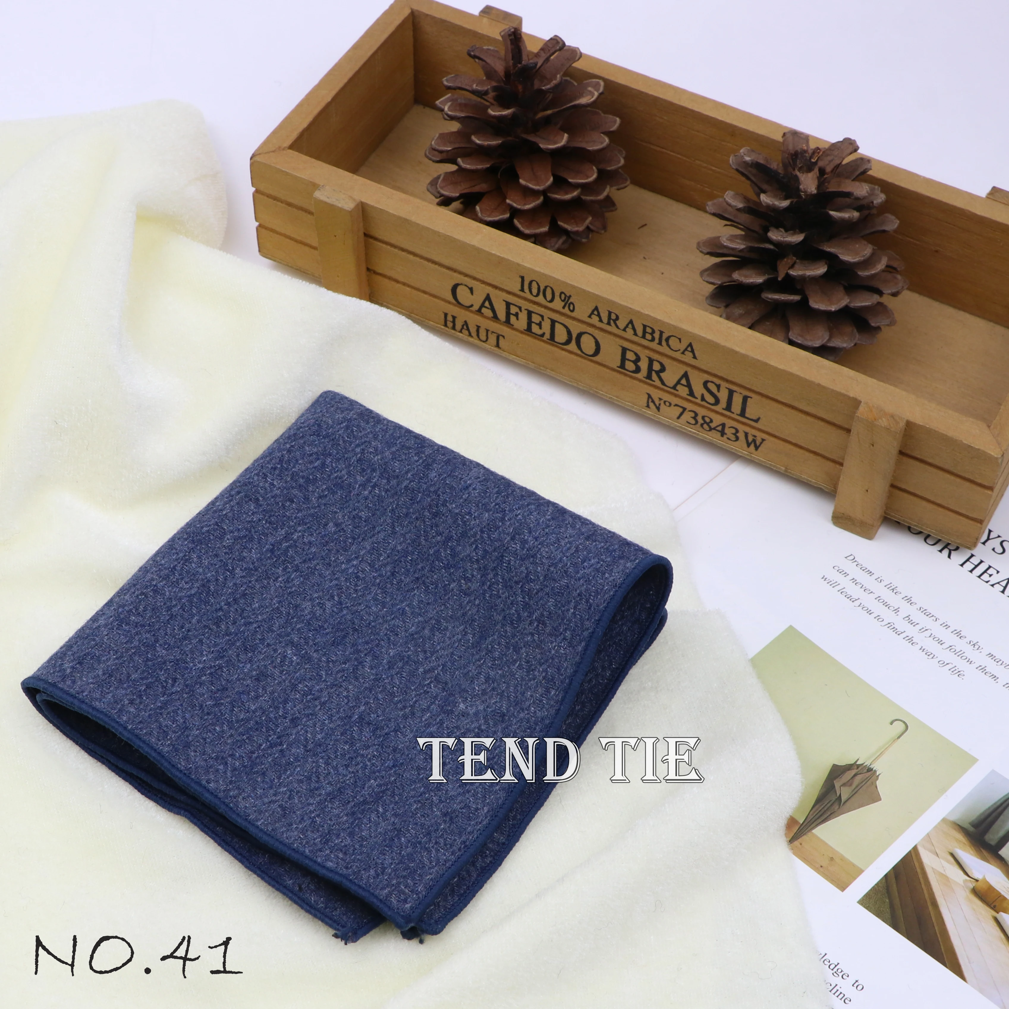 Men's and Women's Sunshine Style Wool Pocket Square Color Handkerchief Leisure Scarf 23cm