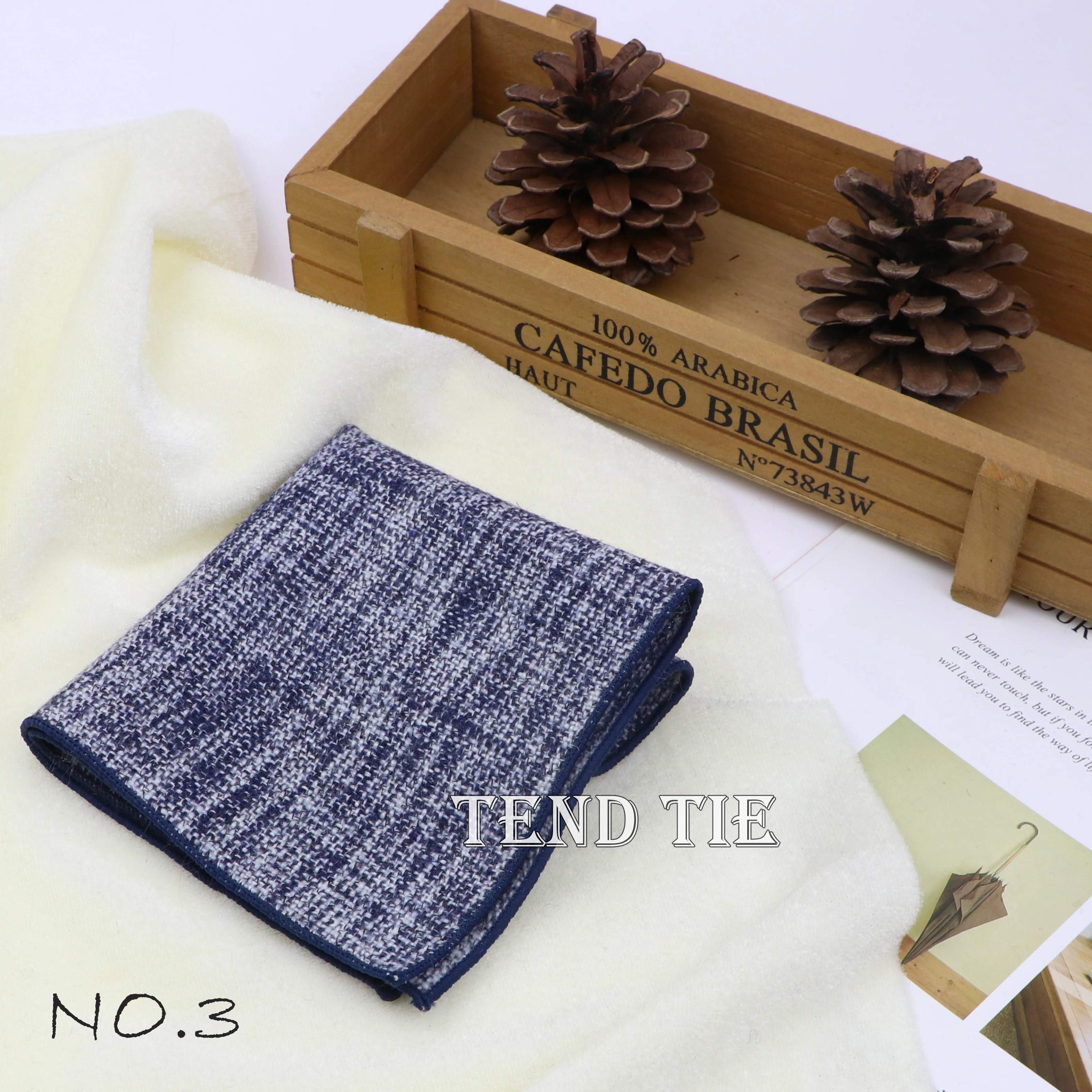 Men's and Women's Sunshine Style Wool Pocket Square Color Handkerchief Leisure Scarf 23cm