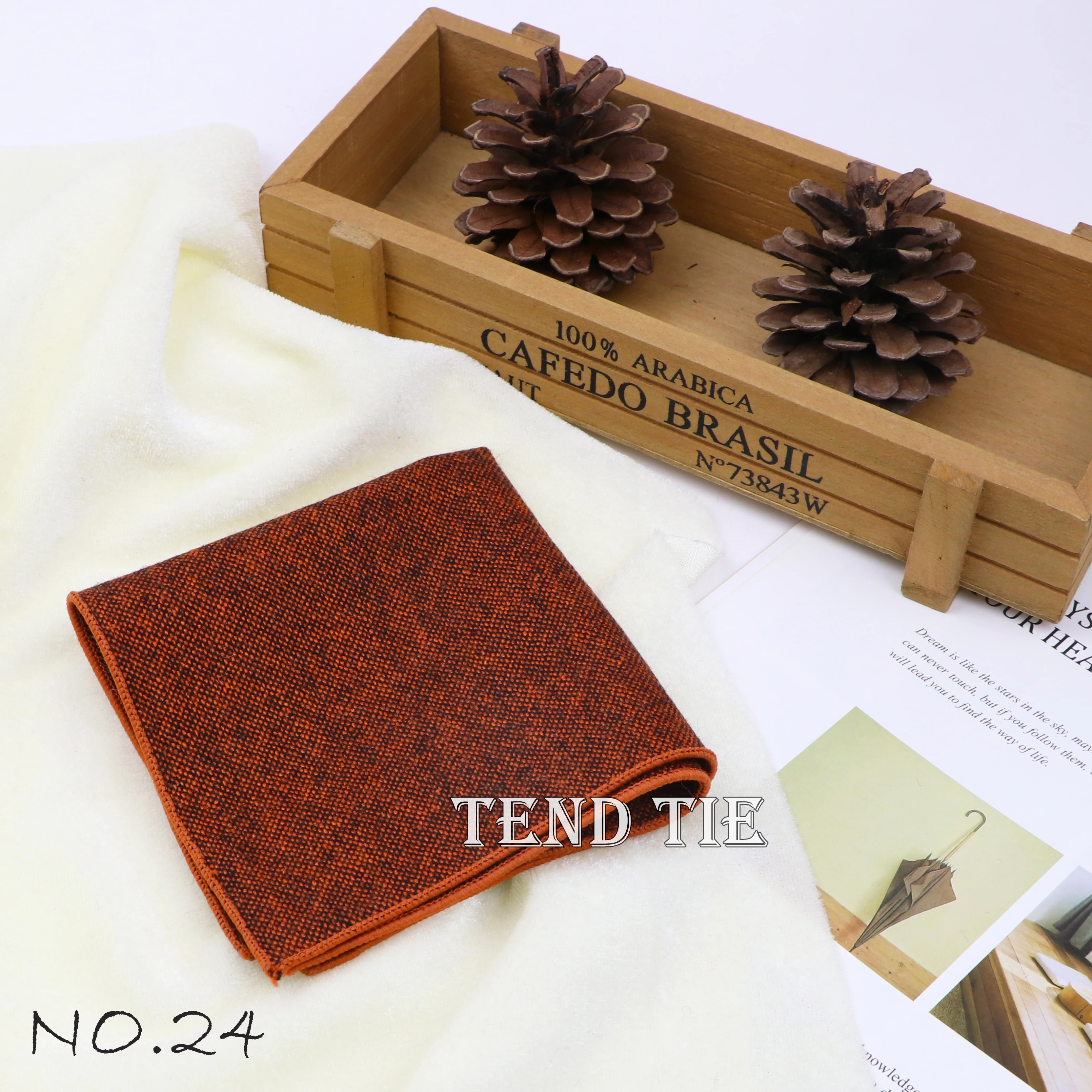 Men's and Women's Sunshine Style Wool Pocket Square Color Handkerchief Leisure Scarf 23cm