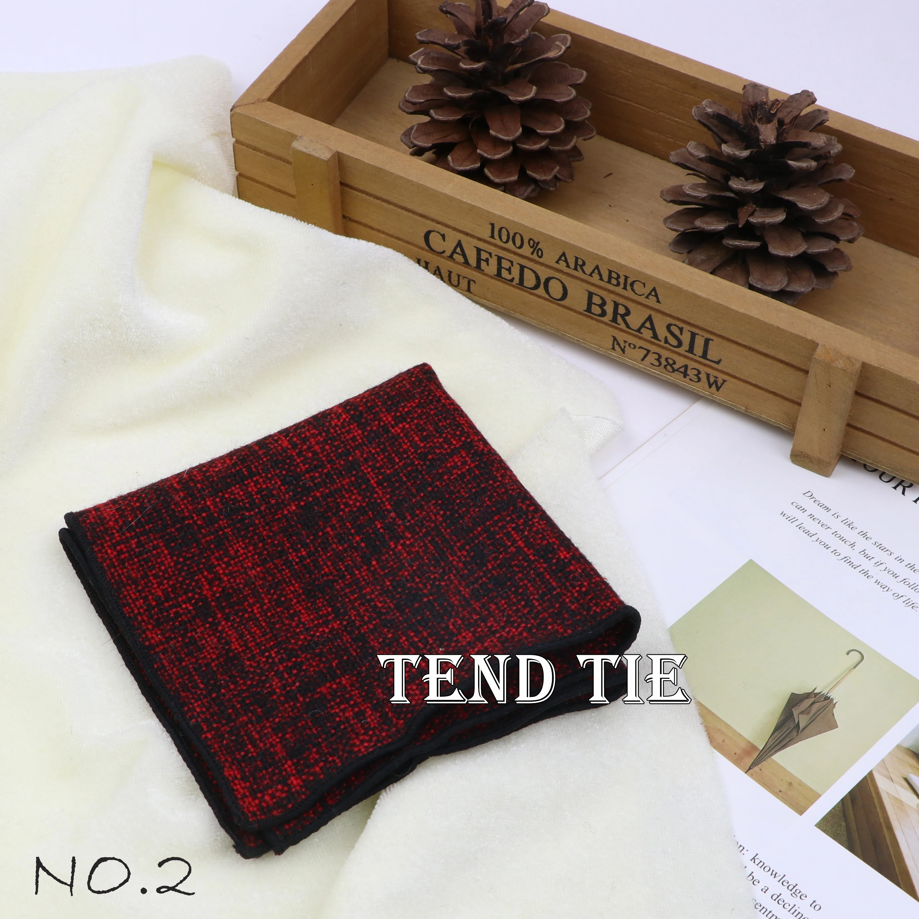 Men's and Women's Sunshine Style Wool Pocket Square Color Handkerchief Leisure Scarf 23cm
