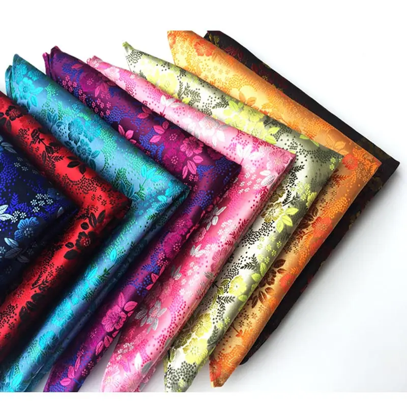 15 Colors Fashion Men's Handkerchief Floral Hankies Hanky Business Flower Pocket Square Chest Towel 25*25CM