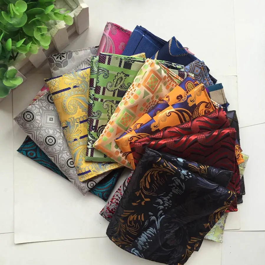 36 Colors Luxury Men's Handkerchief Floral Plaid Stripes Hankies Hanky Business Pocket Square Chest Towel 25*25CM