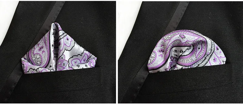 25*25cm Men's Business Suits Pocket Square Handkerchiefs for Wedding Fashion Paisley Dot Hankies Mens Chest Towel Gift