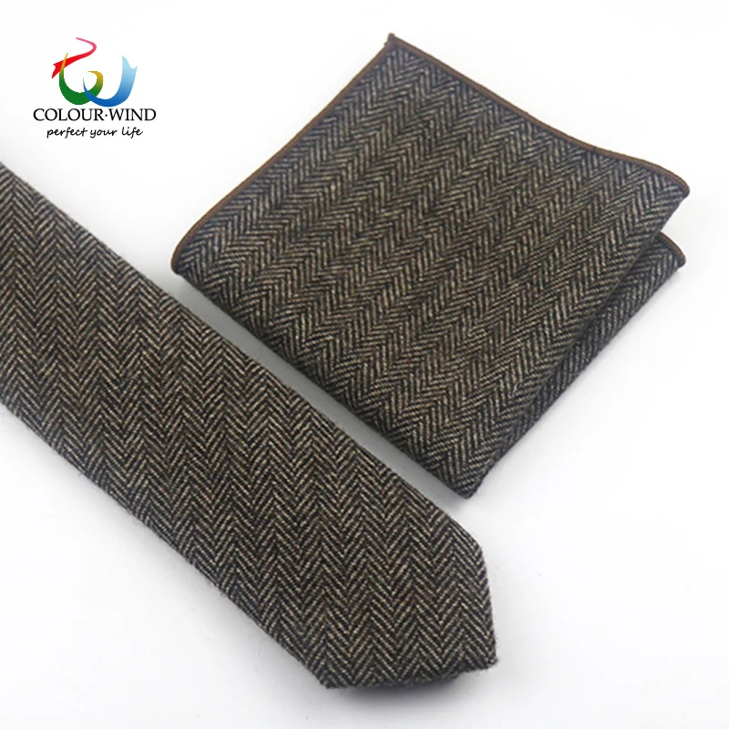 British Style Men's Wool 24*24CM Striped Cotton Handkerchief Vintage Hankies Pocket Square Set Neckwear Suit Accessories Pañuelo