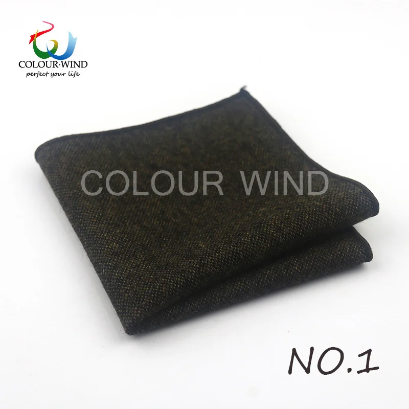 British Style Men's Wool 24*24CM Striped Cotton Handkerchief Vintage Hankies Pocket Square Set Neckwear Suit Accessories Pañuelo