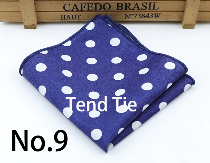 Dot Cotton Handkerchiefs Woven Colorful Printing Round Pocket Square Mens Casual Circle Square Pockets Handkerchief Towels