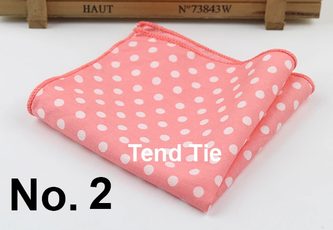 Dot Cotton Handkerchiefs Woven Colorful Printing Round Pocket Square Mens Casual Circle Square Pockets Handkerchief Towels
