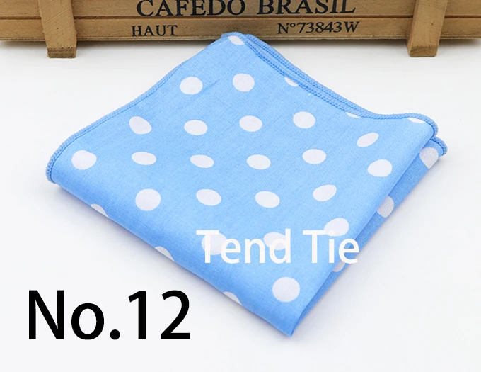 Dot Cotton Handkerchiefs Woven Colorful Printing Round Pocket Square Mens Casual Circle Square Pockets Handkerchief Towels