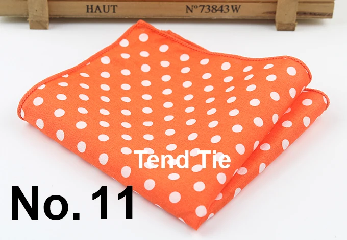 Dot Cotton Handkerchiefs Woven Colorful Printing Round Pocket Square Mens Casual Circle Square Pockets Handkerchief Towels