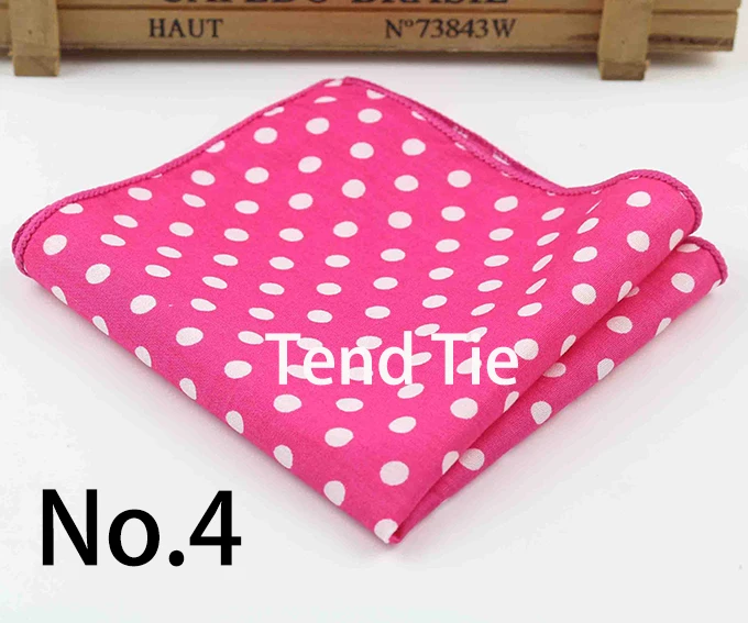 Dot Cotton Handkerchiefs Woven Colorful Printing Round Pocket Square Mens Casual Circle Square Pockets Handkerchief Towels