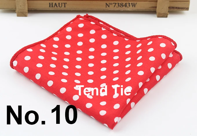 Dot Cotton Handkerchiefs Woven Colorful Printing Round Pocket Square Mens Casual Circle Square Pockets Handkerchief Towels