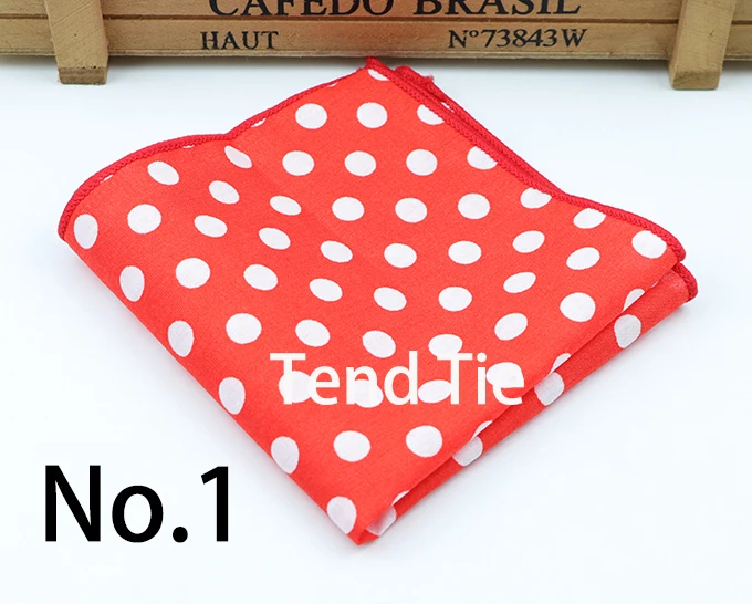 Dot Cotton Handkerchiefs Woven Colorful Printing Round Pocket Square Mens Casual Circle Square Pockets Handkerchief Towels