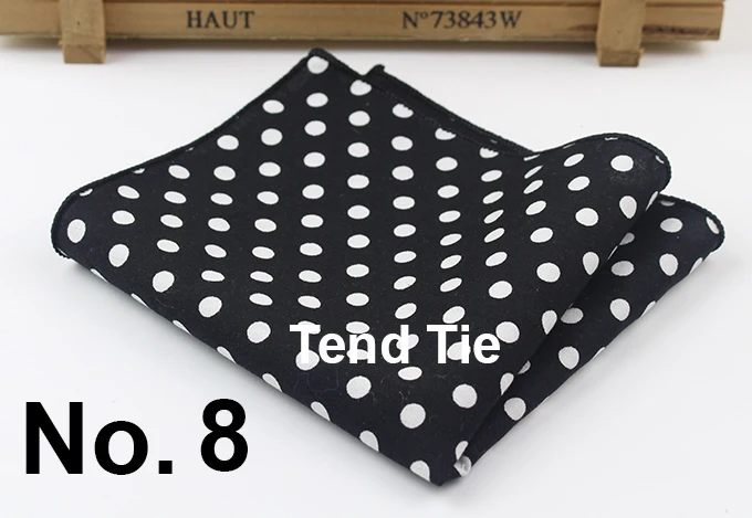 Dot Cotton Handkerchiefs Woven Colorful Printing Round Pocket Square Mens Casual Circle Square Pockets Handkerchief Towels