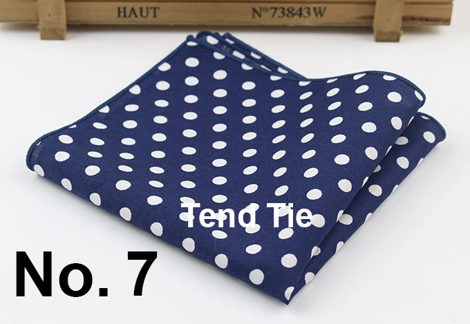 Dot Cotton Handkerchiefs Woven Colorful Printing Round Pocket Square Mens Casual Circle Square Pockets Handkerchief Towels