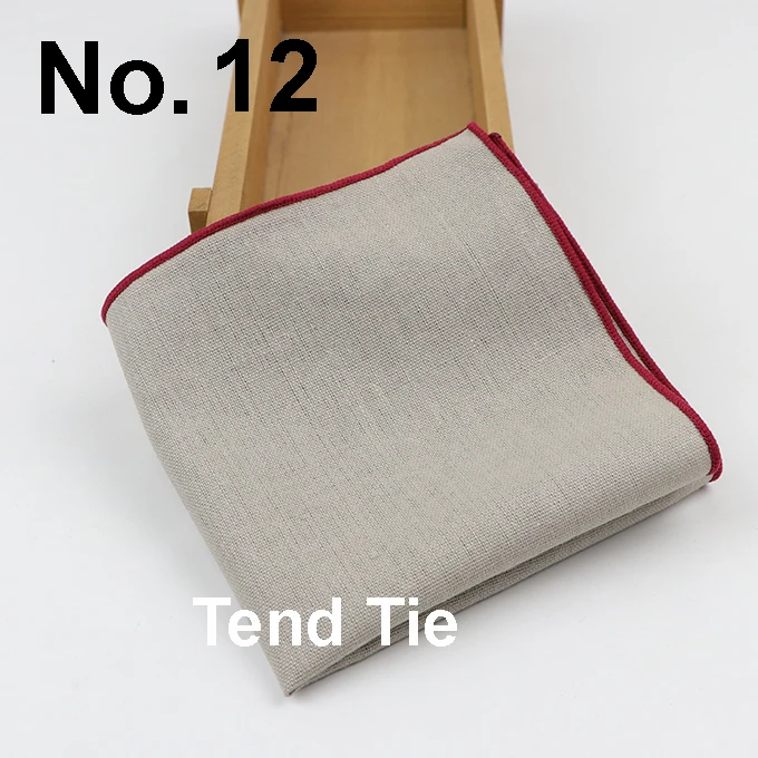 Solid Cotton Handkerchiefs Woven White Black Red Blue Pocket Square Mens Casual Square Pockets Handkerchief Towels