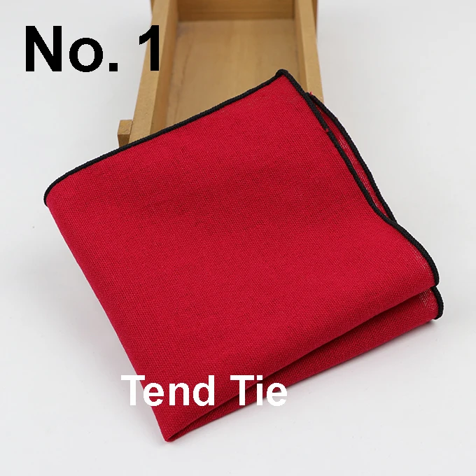 Solid Cotton Handkerchiefs Woven White Black Red Blue Pocket Square Mens Casual Square Pockets Handkerchief Towels