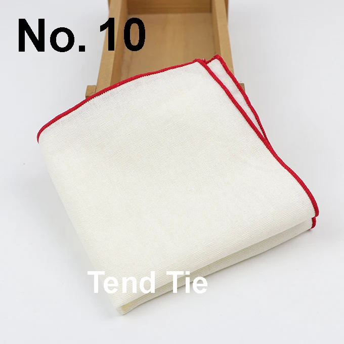 Solid Cotton Handkerchiefs Woven White Black Red Blue Pocket Square Mens Casual Square Pockets Handkerchief Towels