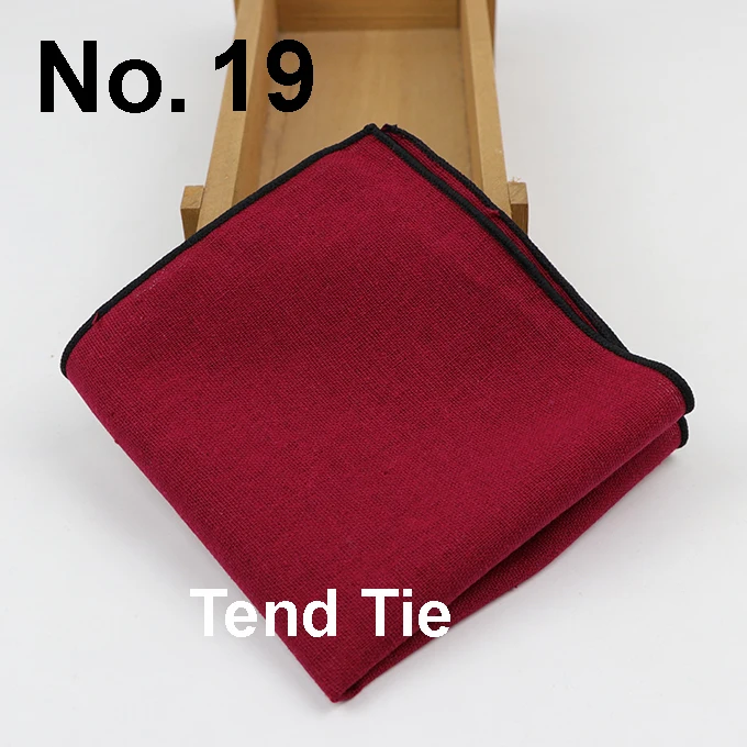 Solid Cotton Handkerchiefs Woven White Black Red Blue Pocket Square Mens Casual Square Pockets Handkerchief Towels