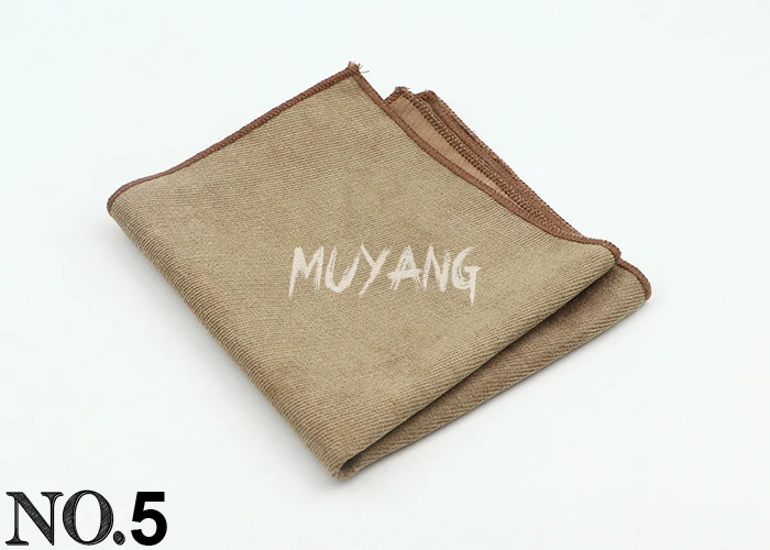 Velvet Soft Handkerchief Scarves Vintage Ductile Hankies Men's Design Pocket Square Handkerchiefs 22*22cm