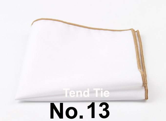 Men's Sunny Style Cotton Handkerchief Black Pocket Square Colorful Edge Hankies Towel Casual 23*23cm