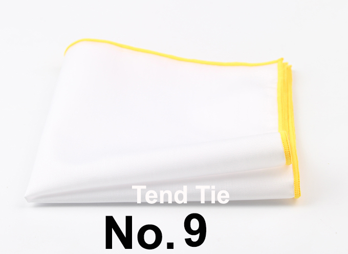 Men's Sunny Style Cotton Handkerchief Black Pocket Square Colorful Edge Hankies Towel Casual 23*23cm