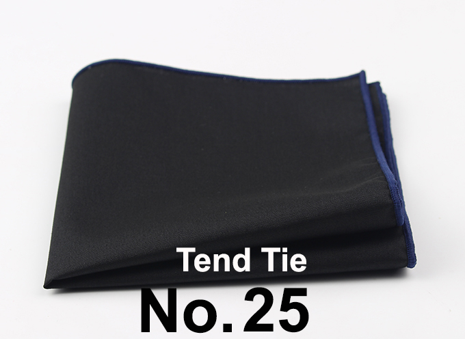 Men's Sunny Style Cotton Handkerchief Black Pocket Square Colorful Edge Hankies Towel Casual 23*23cm