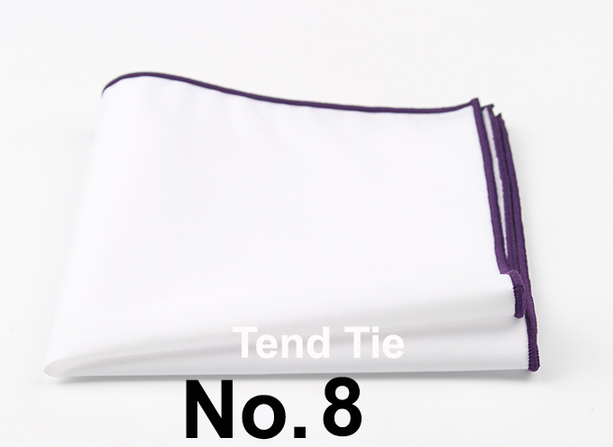 Men's Sunny Style Cotton Handkerchief Black Pocket Square Colorful Edge Hankies Towel Casual 23*23cm