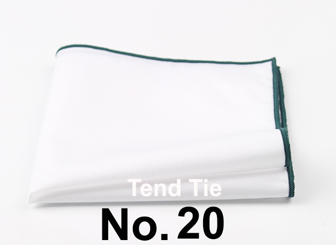Men's Sunny Style Cotton Handkerchief Black Pocket Square Colorful Edge Hankies Towel Casual 23*23cm