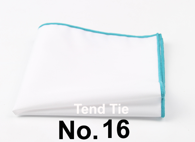 Men's Sunny Style Cotton Handkerchief Black Pocket Square Colorful Edge Hankies Towel Casual 23*23cm