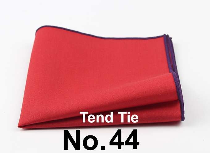 Men's Sunny Style Cotton Handkerchief Black Pocket Square Colorful Edge Hankies Towel Casual 23*23cm