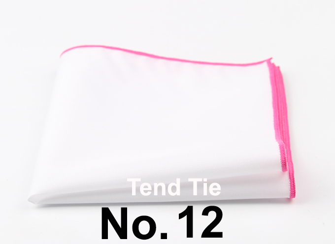 Men's Sunny Style Cotton Handkerchief Black Pocket Square Colorful Edge Hankies Towel Casual 23*23cm
