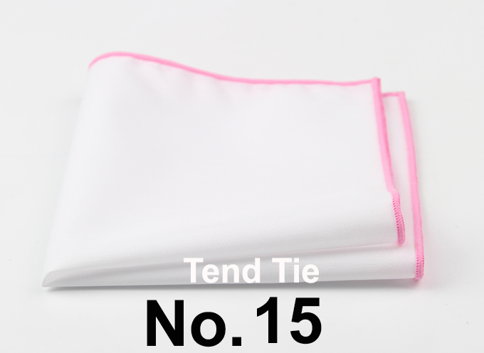 Men's Sunny Style Cotton Handkerchief Black Pocket Square Colorful Edge Hankies Towel Casual 23*23cm