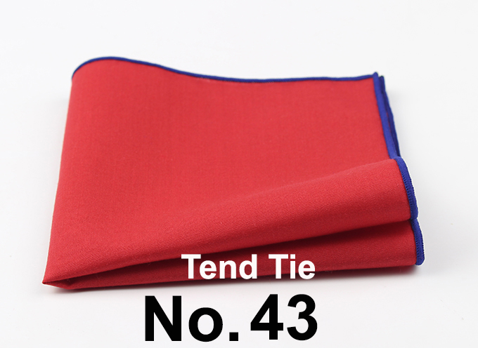 Men's Sunny Style Cotton Handkerchief Black Pocket Square Colorful Edge Hankies Towel Casual 23*23cm