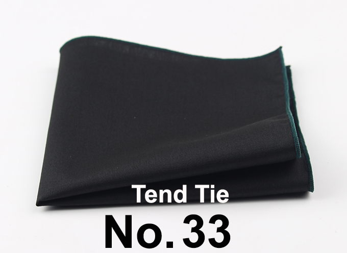 Men's Sunny Style Cotton Handkerchief Black Pocket Square Colorful Edge Hankies Towel Casual 23*23cm