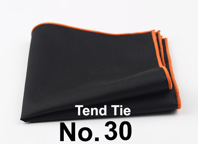 Men's Sunny Style Cotton Handkerchief Black Pocket Square Colorful Edge Hankies Towel Casual 23*23cm