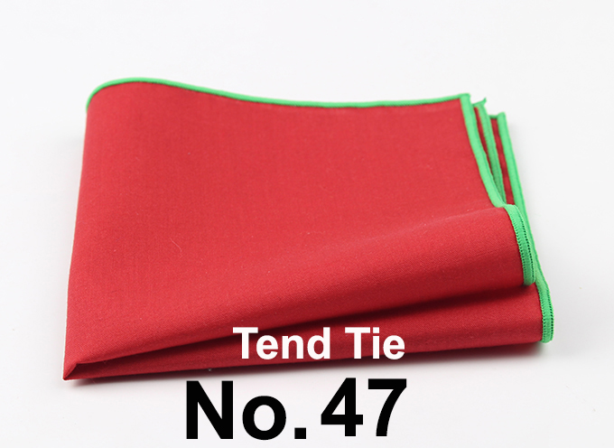 Men's Sunny Style Cotton Handkerchief Black Pocket Square Colorful Edge Hankies Towel Casual 23*23cm