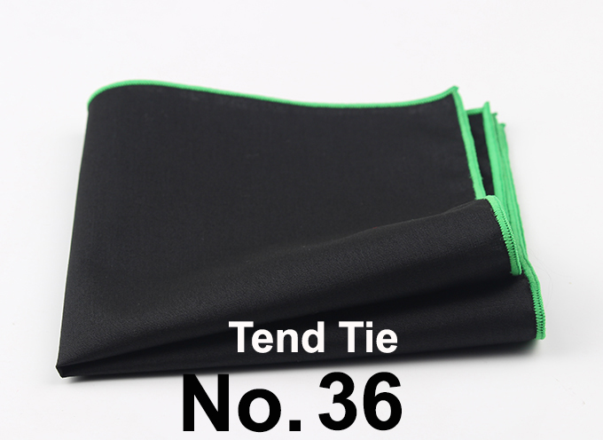 Men's Sunny Style Cotton Handkerchief Black Pocket Square Colorful Edge Hankies Towel Casual 23*23cm