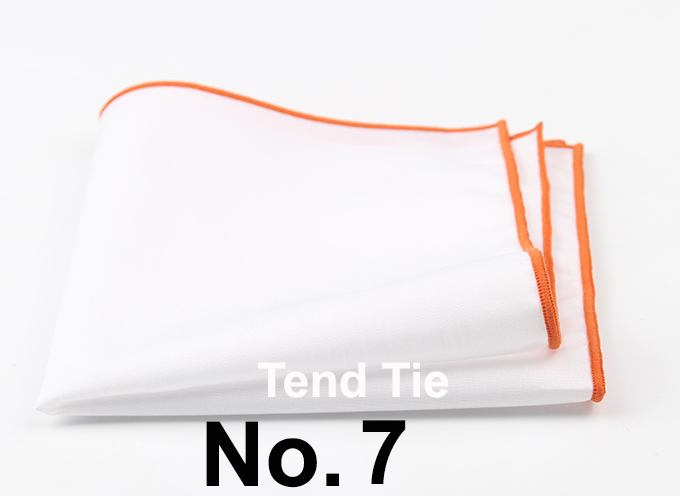Men's Sunny Style Cotton Handkerchief Black Pocket Square Colorful Edge Hankies Towel Casual 23*23cm