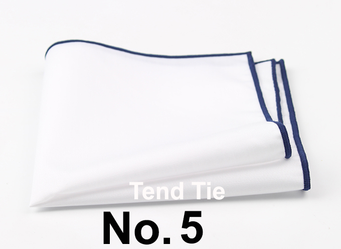 Men's Sunny Style Cotton Handkerchief Black Pocket Square Colorful Edge Hankies Towel Casual 23*23cm