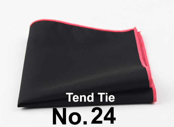 Men's Sunny Style Cotton Handkerchief Black Pocket Square Colorful Edge Hankies Towel Casual 23*23cm