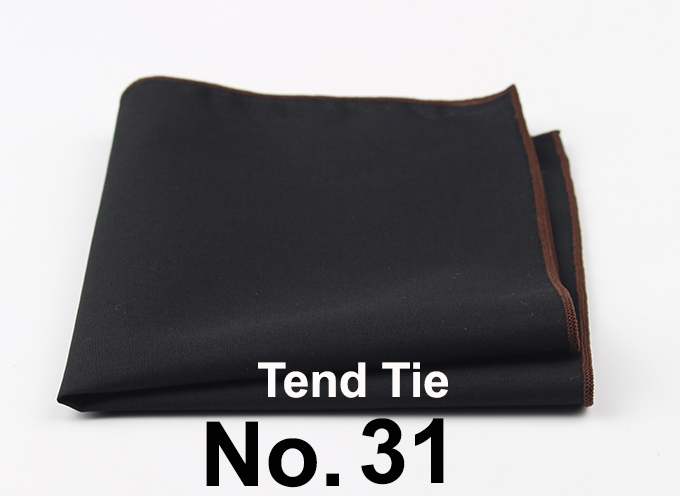 Men's Sunny Style Cotton Handkerchief Black Pocket Square Colorful Edge Hankies Towel Casual 23*23cm