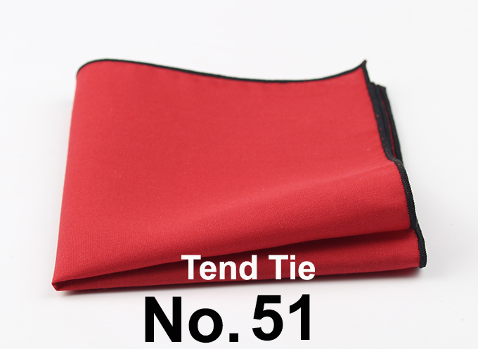 Men's Sunny Style Cotton Handkerchief Black Pocket Square Colorful Edge Hankies Towel Casual 23*23cm