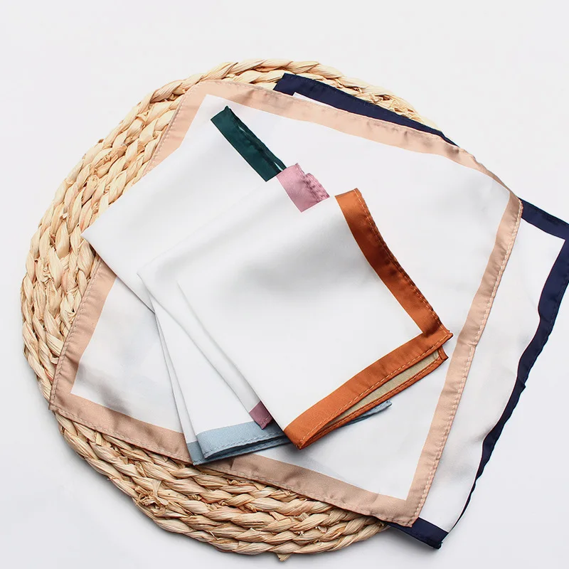 Soft Fabric Pocket Square for Men Women Suits Kerchief Men's Handkerchiefs White Square Handkerchief Towels Wedding Scarves