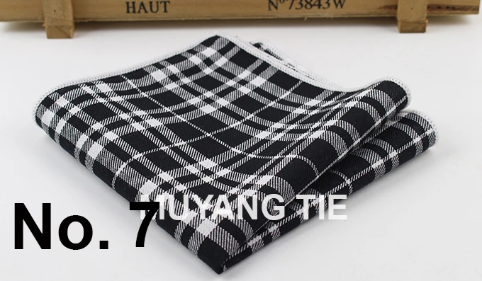 100% Cotton Hankerchief Scarves Vintage Hankies Men's Pocket Square Handkerchiefs Striped Solid Snot Rag 22*22 cm