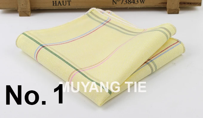 100% Cotton Hankerchief Scarves Vintage Hankies Men's Pocket Square Handkerchiefs Striped Solid Snot Rag 22*22 cm