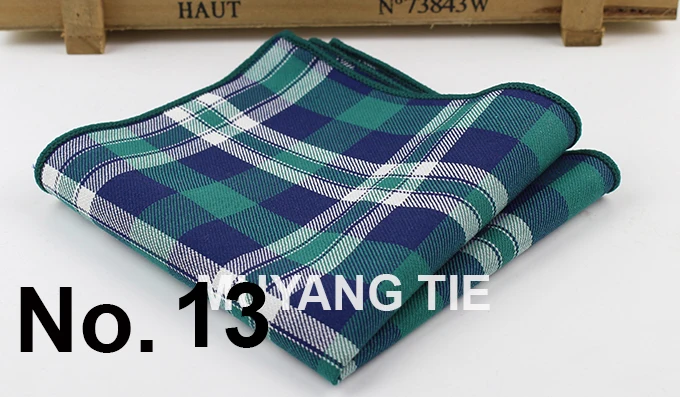 100% Cotton Hankerchief Scarves Vintage Hankies Men's Pocket Square Handkerchiefs Striped Solid Snot Rag 22*22 cm
