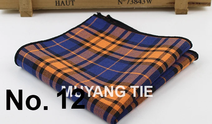 100% Cotton Hankerchief Scarves Vintage Hankies Men's Pocket Square Handkerchiefs Striped Solid Snot Rag 22*22 cm